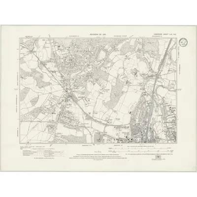 1931 Map of Hampshire & Isle of Wight LVII.NE, 1934 Print