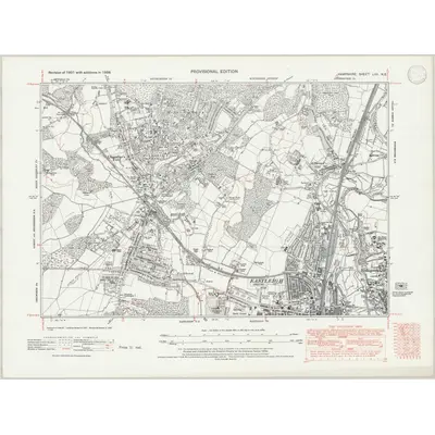 1938 Map of Hampshire & Isle of Wight LVII.NE, 1946 Print