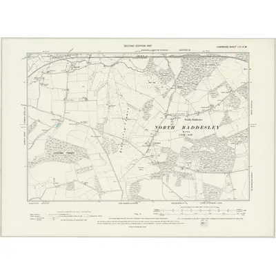 1895 Map of Hampshire & Isle of Wight LVII.NW, 1897 Print