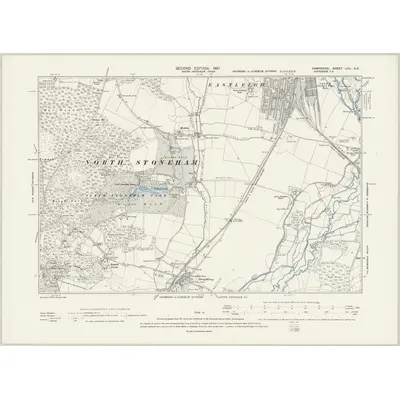 1895 Map of Hampshire & Isle of Wight LVII.SE, 1897 Print