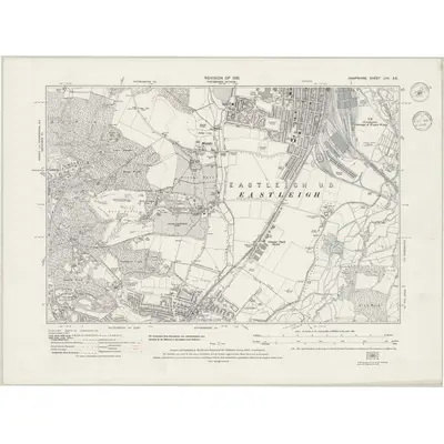 1931 Map of Hampshire & Isle of Wight LVII.SE, 1945 Print