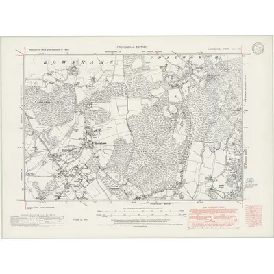 1938 Map of Hampshire & Isle of Wight LVII.SW, 1946 Print