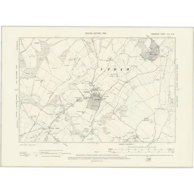 1895 Map of Hampshire & Isle of Wight LVIII.NE, 1898 Print