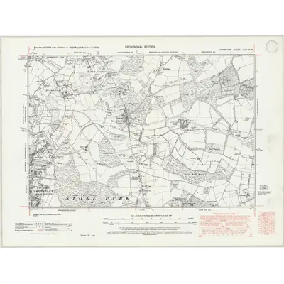 1938 Map of Hampshire & Isle of Wight LVIII.NW, 1947 Print