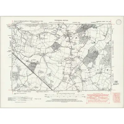 1938 Map of Hampshire & Isle of Wight LVIII.SW, 1947 Print