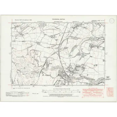 1938 Map of Hampshire & Isle of Wight LX.NE, 1946 Print