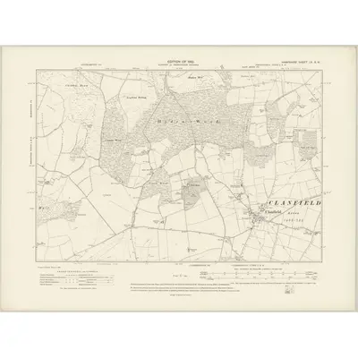 1908 Map of Hampshire & Isle of Wight LX.SW, 1910 Print