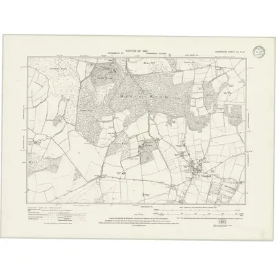 1930 Map of Hampshire & Isle of Wight LX.SW, 1932 Print