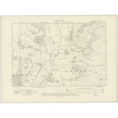 1907 Map of Hampshire & Isle of Wight LXII.SE, 1910 Print