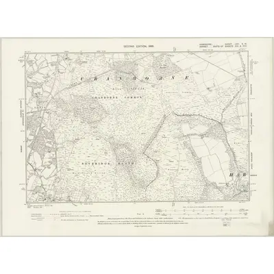 1895 Map of Hampshire & Isle of Wight LXII.SW, 1899 Print