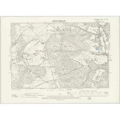 1895 Map of Hampshire & Isle of Wight LXIII.NE, 1898 Print