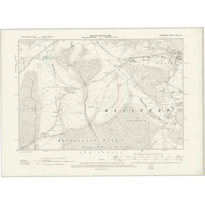 1895 Map of Hampshire & Isle of Wight LXIII.SE, 1898 Print