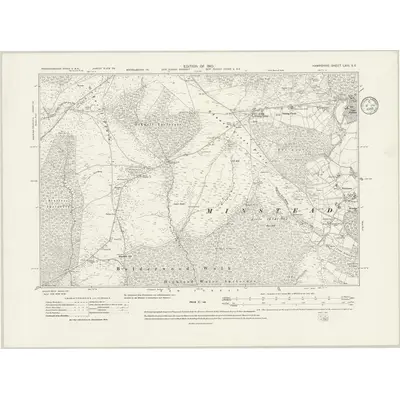 1907 Map of Hampshire & Isle of Wight LXIII.SE, 1935 Print