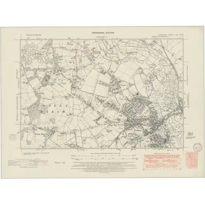 1941 Map of Hampshire & Isle of Wight LXIV.NE, 1950 Print