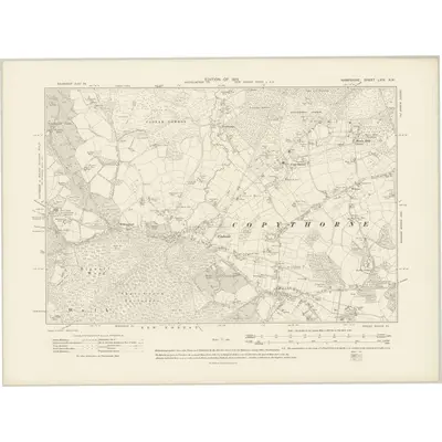 1908 Map of Hampshire & Isle of Wight LXIV.NW, 1910 Print