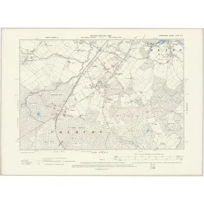 1895 Map of Hampshire & Isle of Wight LXIV.SE, 1898 Print