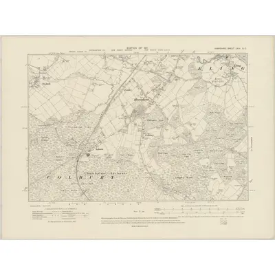 1907 Map of Hampshire & Isle of Wight LXIV.SE, 1911 Print