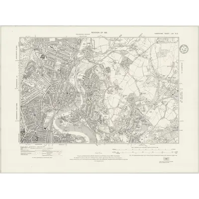 1931 Map of Hampshire & Isle of Wight LXV.NE, 1935 Print
