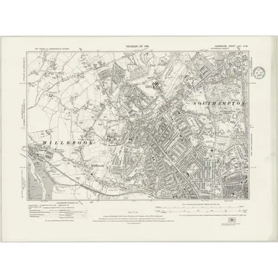 1931 Map of Hampshire & Isle of Wight LXV.NW, 1935 Print