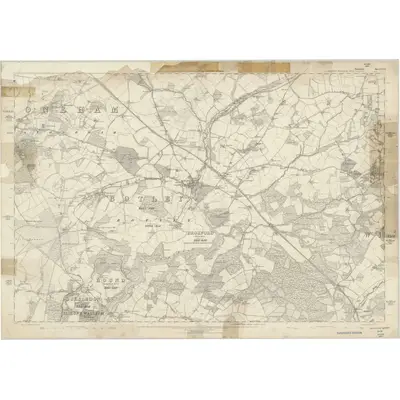 1866 Map of Hampshire & Isle of Wight LXVI, 1871 Print