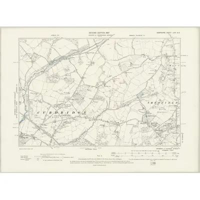 1895 Map of Hampshire & Isle of Wight LXVI.NE, 1897 Print