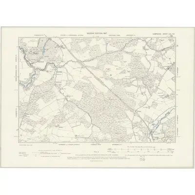 1895 Map of Hampshire & Isle of Wight LXVI.SE, 1897 Print