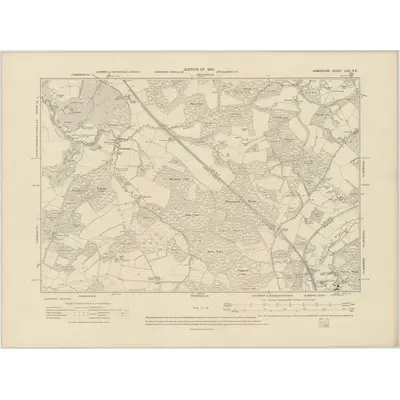 1908 Map of Hampshire & Isle of Wight LXVI.SE, 1910 Print
