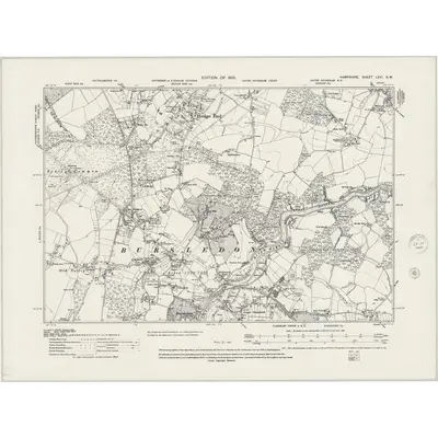 1908 Map of Hampshire & Isle of Wight LXVI.SW, 1945 Print