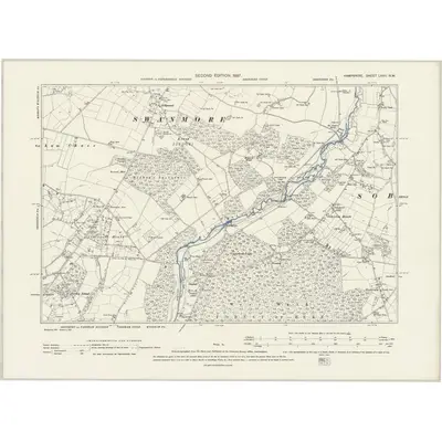 1895 Map of Hampshire & Isle of Wight LXVII.NW, 1897 Print