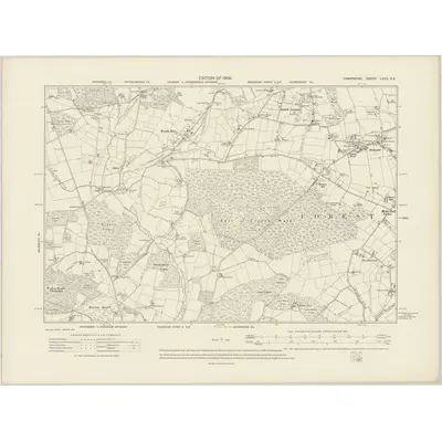 1907 Map of Hampshire & Isle of Wight LXVII.SE, 1909 Print