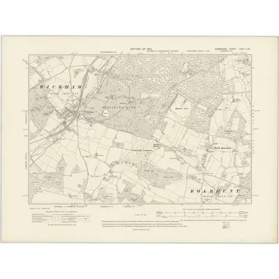 1907 Map of Hampshire & Isle of Wight LXVII.SW, 1910 Print