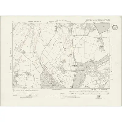 1931 Map of Hampshire & Isle of Wight LXVIII.NE, 1933 Print