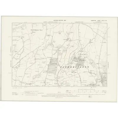 1895 Map of Hampshire & Isle of Wight LXVIII.NW, 1897 Print
