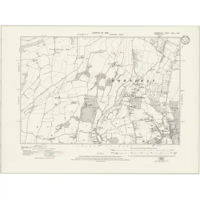 1930 Map of Hampshire & Isle of Wight LXVIII.NW, 1933 Print