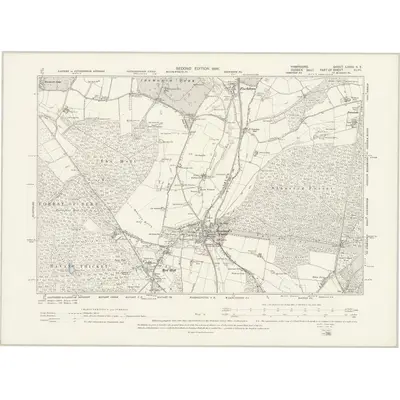 1871 Map of Hampshire & Isle of Wight LXVIII.SE, 1898 Print
