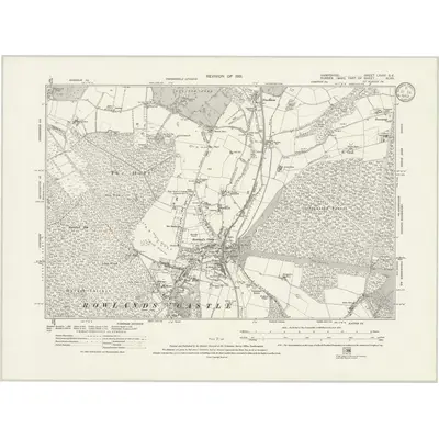 1931 Map of Hampshire & Isle of Wight LXVIII.SE, 1933 Print