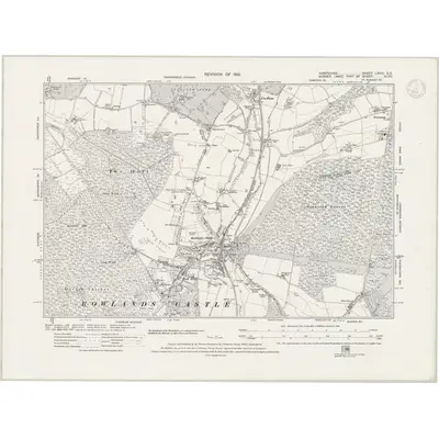1931 Map of Hampshire & Isle of Wight LXVIII.SE, 1947 Print