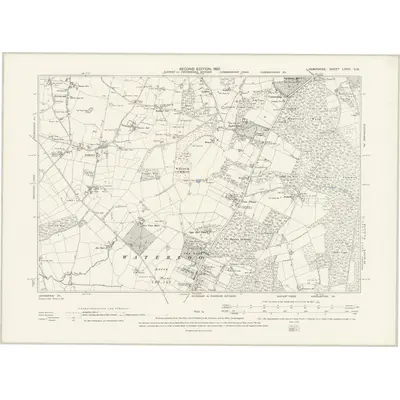 1895 Map of Hampshire & Isle of Wight LXVIII.SW, 1897 Print