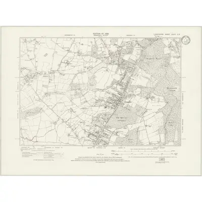 1930 Map of Hampshire & Isle of Wight LXVIII.SW, 1935 Print