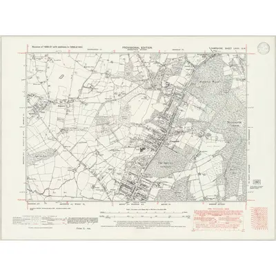 1938 Map of Hampshire & Isle of Wight LXVIII.SW, 1946 Print