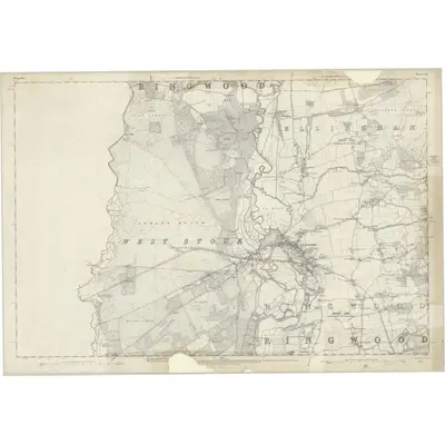 1870 Map of Hampshire & Isle of Wight LXX, 1872 Print