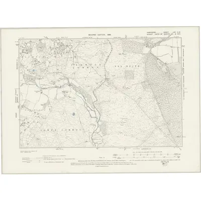 1895 Map of Hampshire & Isle of Wight LXX.NW, 1898 Print