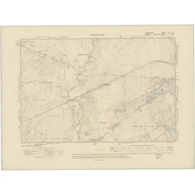 1908 Map of Hampshire & Isle of Wight LXX.SW, 1910 Print