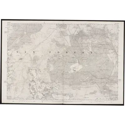 1871 Map of Hampshire & Isle of Wight LXXI, 1872 Print
