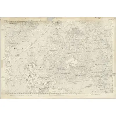 1871 Map of Hampshire & Isle of Wight LXXI, 1872 Print