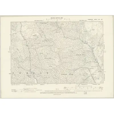1895 Map of Hampshire & Isle of Wight LXXI.NE, 1898 Print