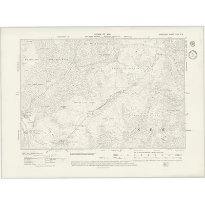 1907 Map of Hampshire & Isle of Wight LXXI.NW, 1943 Print