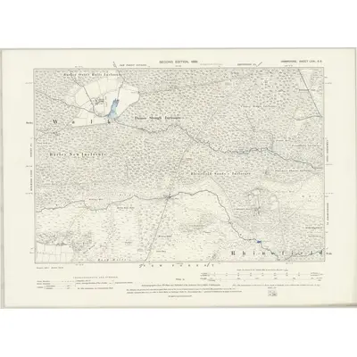 1895 Map of Hampshire & Isle of Wight LXXI.SE, 1898 Print