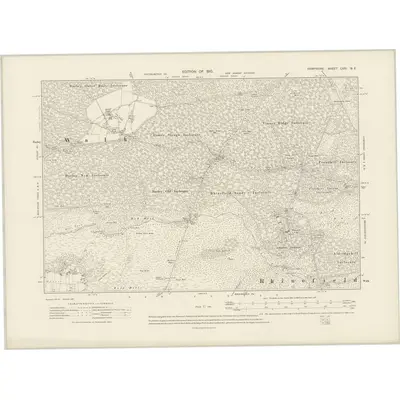 1907 Map of Hampshire & Isle of Wight LXXI.SE, 1910 Print