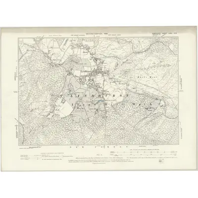 1895 Map of Hampshire & Isle of Wight LXXII.NW, 1898 Print
